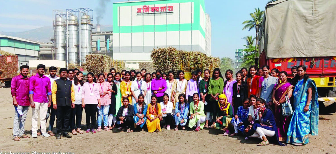 Dept. of Commerce and Econommics Study Excursion at Ajinkyatara Sugar Factory, Satara